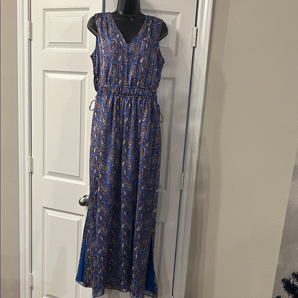 Banana Republic Blue Paisley Maxi Dress